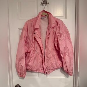 Vintage Blair Pink Windbreaker Jacket Zip Front Large